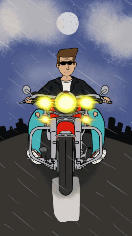 rider on the storm, 2d animation